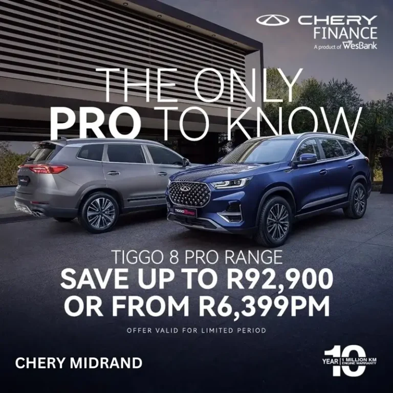 Midrand Chery Tiggo 8 Pro Sales Special September 2024