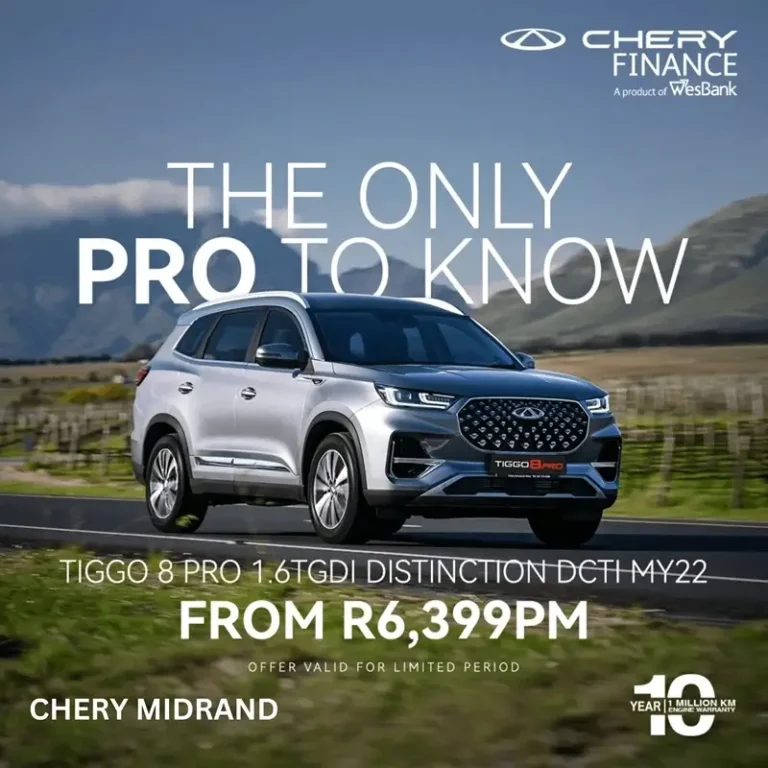 Chery Tiggo 8 Pro 1.6T Distinction DCTI MY22 at Midrand Dealership