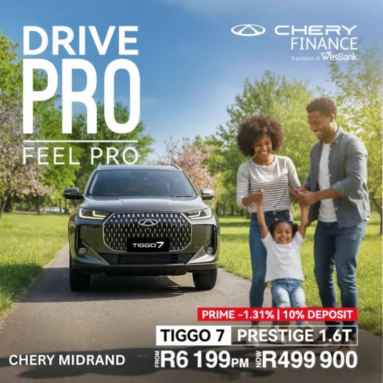 Tiggo 7 PRESTIGE 1.6T from R6199 - R499900 - Chery Midrand October 2025