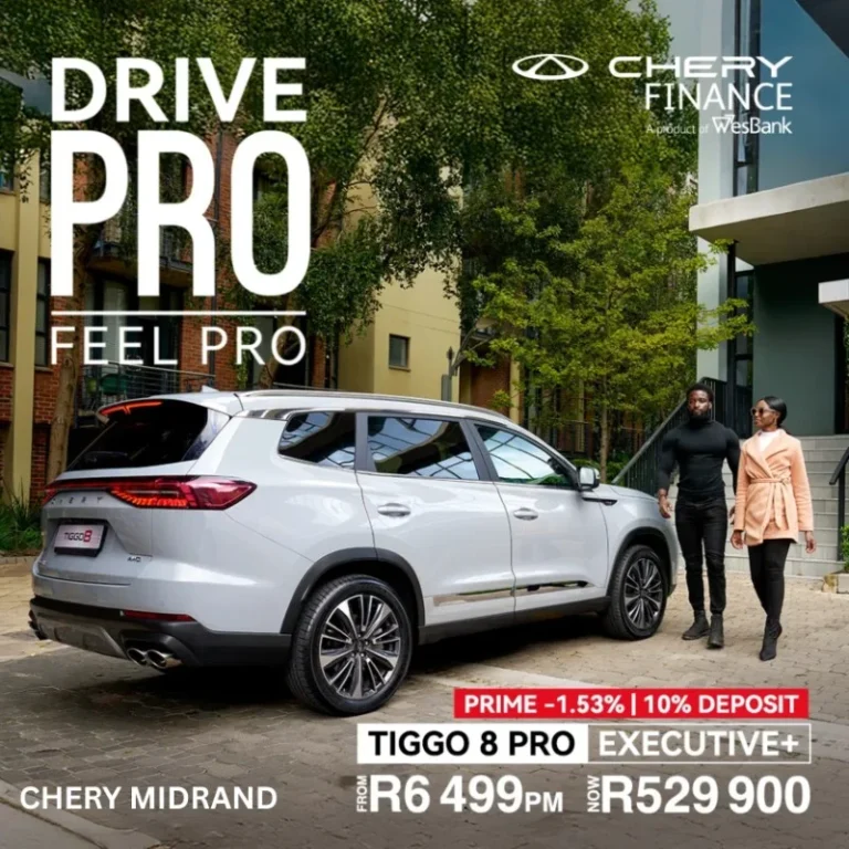 Tiggo 8 PRO EXECUTIVE+ from R6499 - R529900 - Chery Midrand October 2025