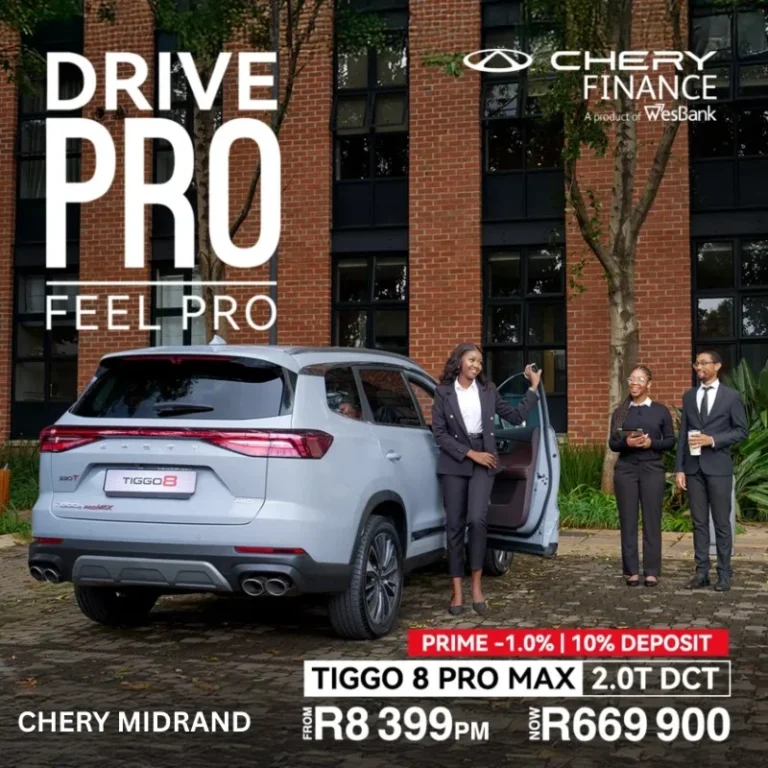 Tiggo 8 PRO MAX 2.0T DCT from R8399 - R669900 - Chery Midrand October 2025