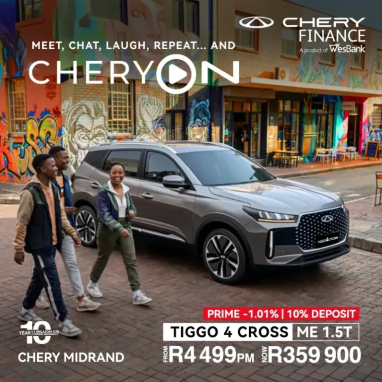 CHERY Tiggo 4 CROSS ME 1.5T R4499 - R359900
