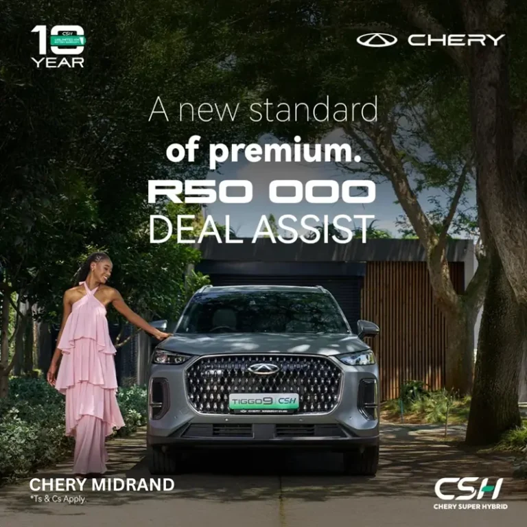 CHERY Tiggo 9 CSH R50,000 deal assist