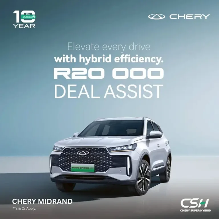 CHERY Tiggo Cross CSH R20,000 deal assist