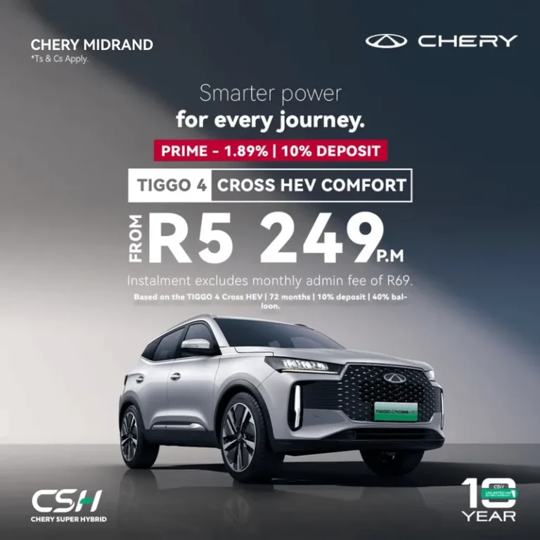 Tiggo 4 Cross HEV Comfort from R5 249 PM