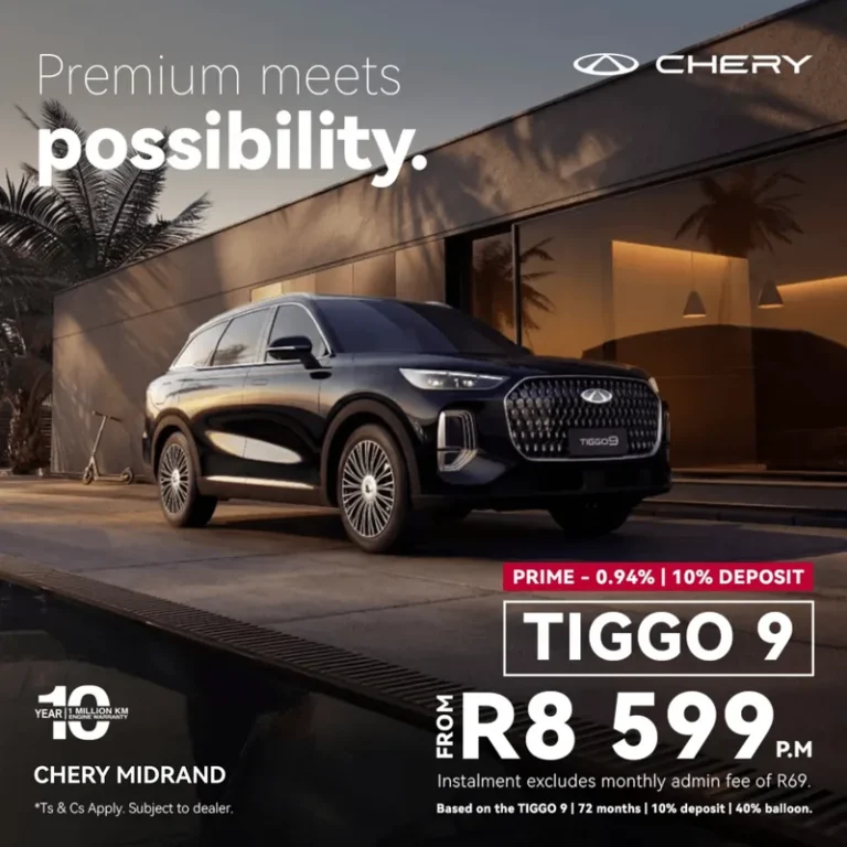 Tiggo 9 from R8 599 PM