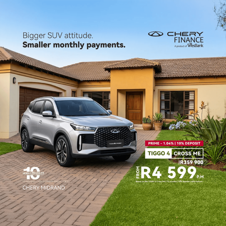 Tiggo 4 Cross ME from R4 599 pm