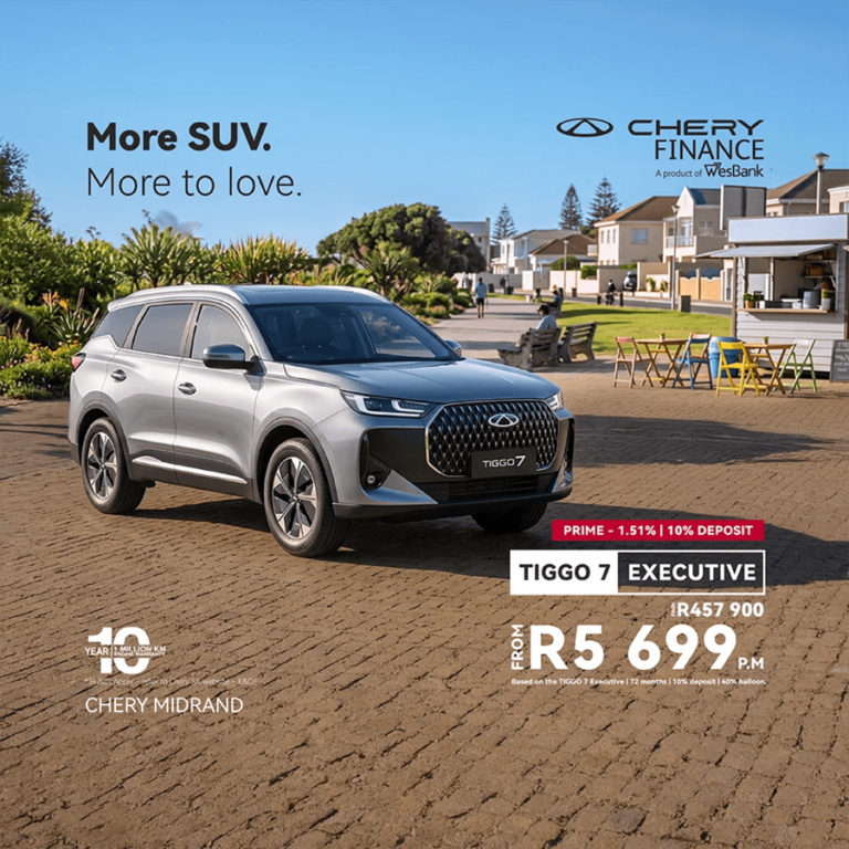 Tiggo 7 Executive from R5 699 pm
